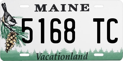 ME license plate 5168TC