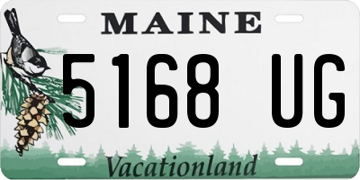 ME license plate 5168UG