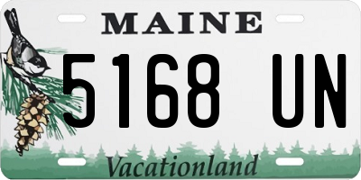 ME license plate 5168UN