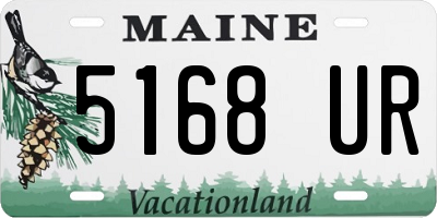 ME license plate 5168UR