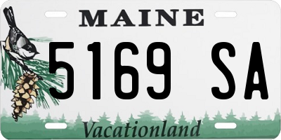 ME license plate 5169SA