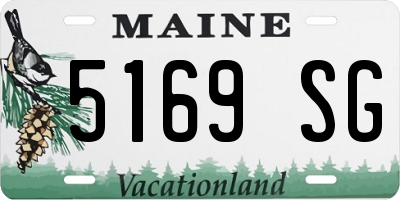 ME license plate 5169SG