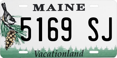 ME license plate 5169SJ