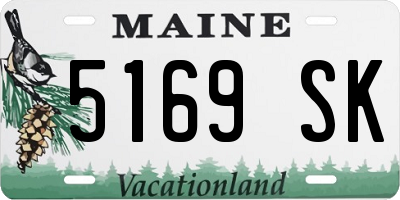 ME license plate 5169SK