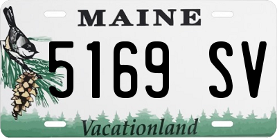 ME license plate 5169SV