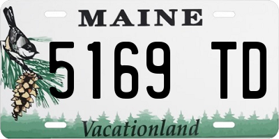 ME license plate 5169TD