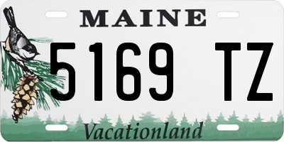 ME license plate 5169TZ