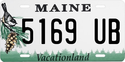 ME license plate 5169UB