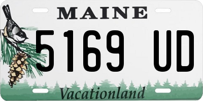 ME license plate 5169UD