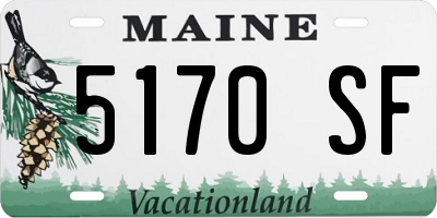 ME license plate 5170SF