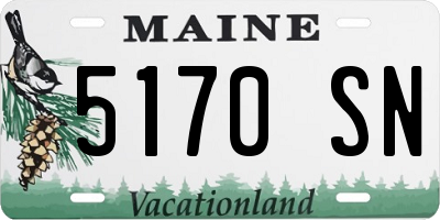 ME license plate 5170SN