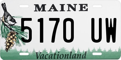 ME license plate 5170UW