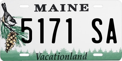ME license plate 5171SA