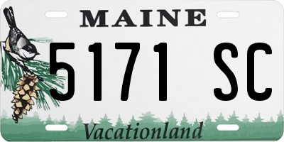 ME license plate 5171SC