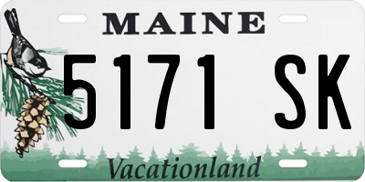 ME license plate 5171SK