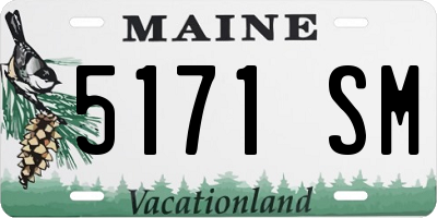 ME license plate 5171SM