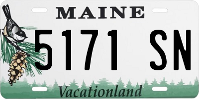 ME license plate 5171SN