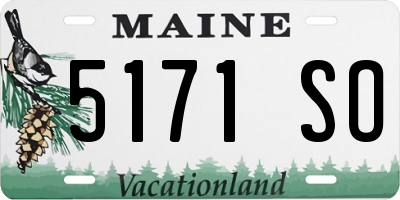 ME license plate 5171SO