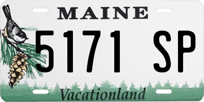 ME license plate 5171SP