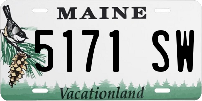 ME license plate 5171SW