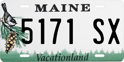 ME license plate 5171SX