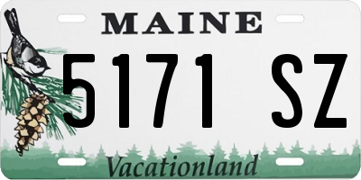 ME license plate 5171SZ