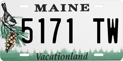 ME license plate 5171TW