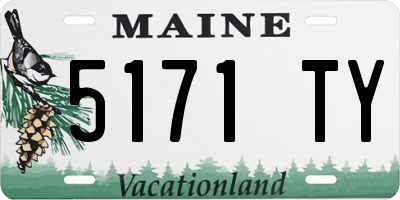 ME license plate 5171TY