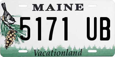 ME license plate 5171UB