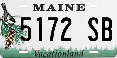 ME license plate 5172SB