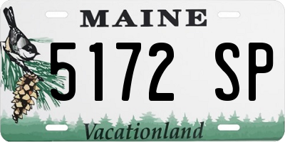 ME license plate 5172SP