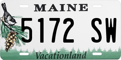 ME license plate 5172SW