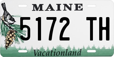 ME license plate 5172TH