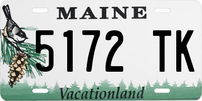 ME license plate 5172TK