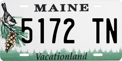 ME license plate 5172TN