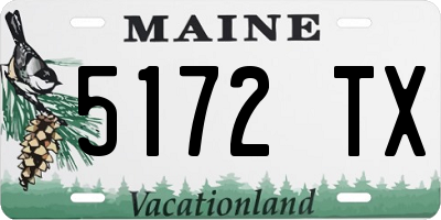 ME license plate 5172TX