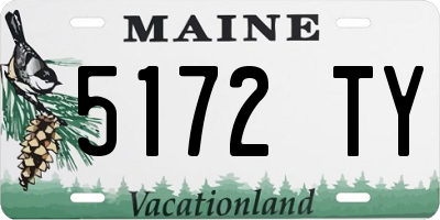 ME license plate 5172TY