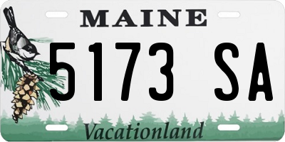 ME license plate 5173SA