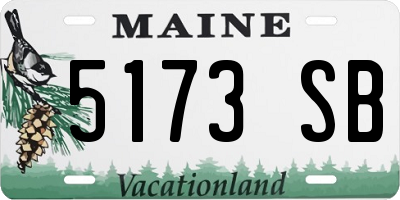 ME license plate 5173SB