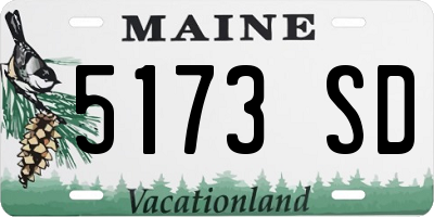 ME license plate 5173SD