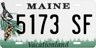 ME license plate 5173SF