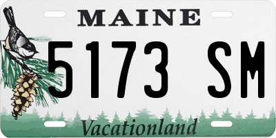 ME license plate 5173SM