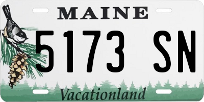 ME license plate 5173SN