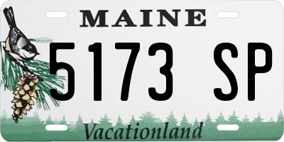 ME license plate 5173SP