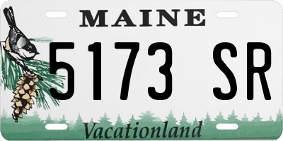 ME license plate 5173SR