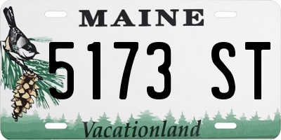 ME license plate 5173ST