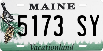 ME license plate 5173SY