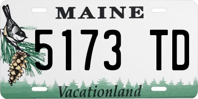 ME license plate 5173TD