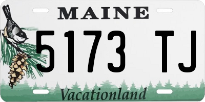ME license plate 5173TJ
