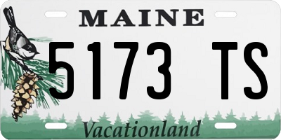 ME license plate 5173TS